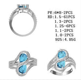 Sterling Silver Semi Mount Ring Setting Pear PE 8X6mm - Syzjewelry